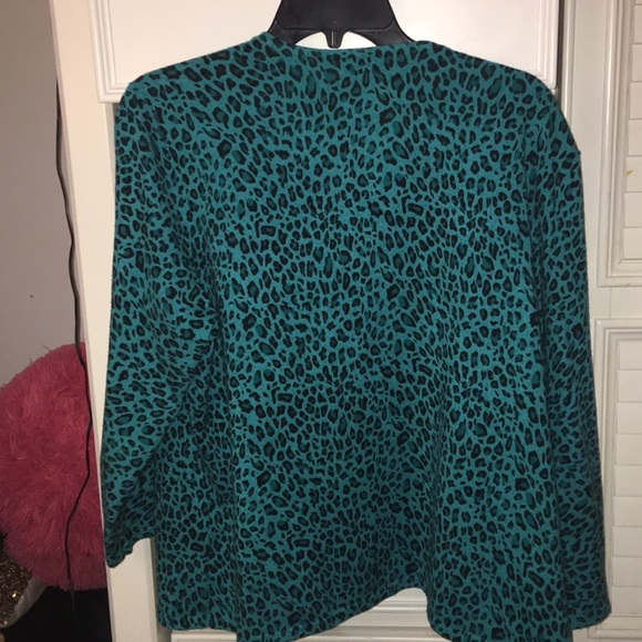 White Stag - Blue Cheetah Cardigan!! - Picture 2 of 4